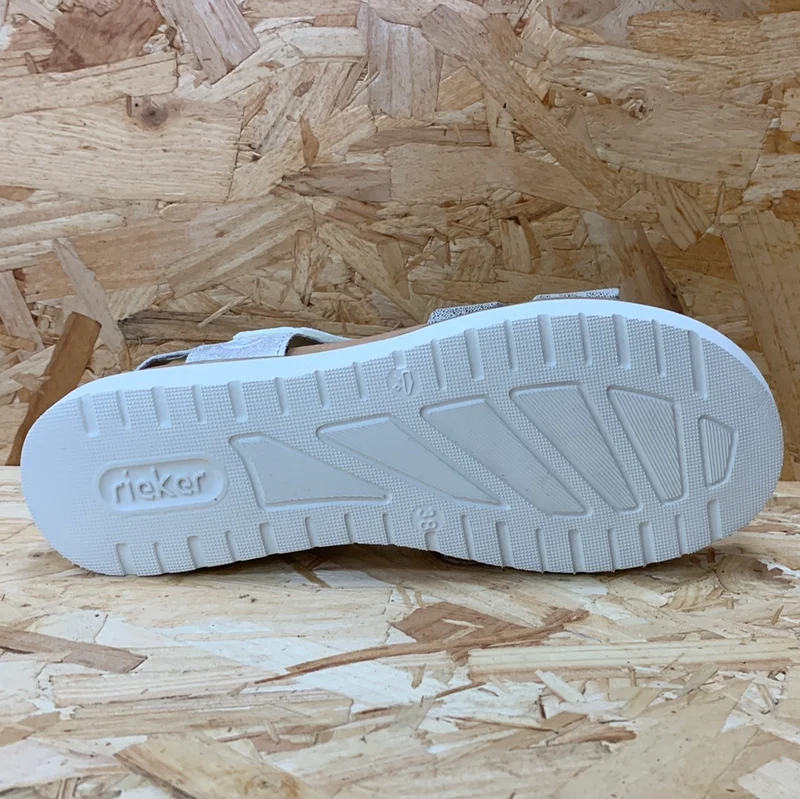 Rieker Modische Damensandale – Metallic