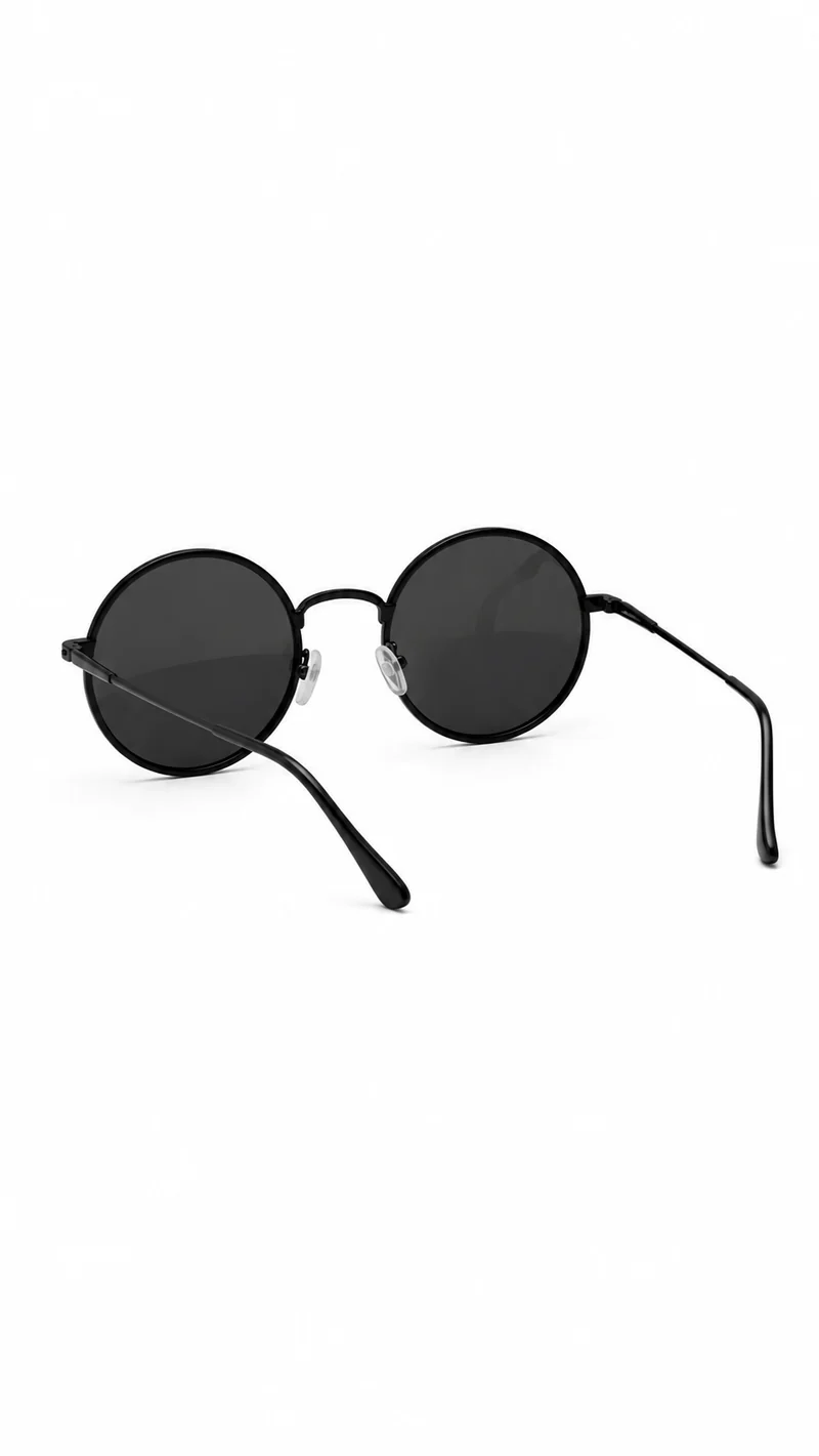 Unisex Runde Sonnenbrille mit dünnen Bügeln