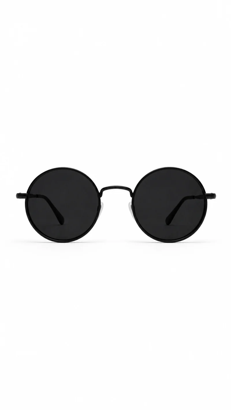 Unisex Runde Sonnenbrille mit dünnen Bügeln