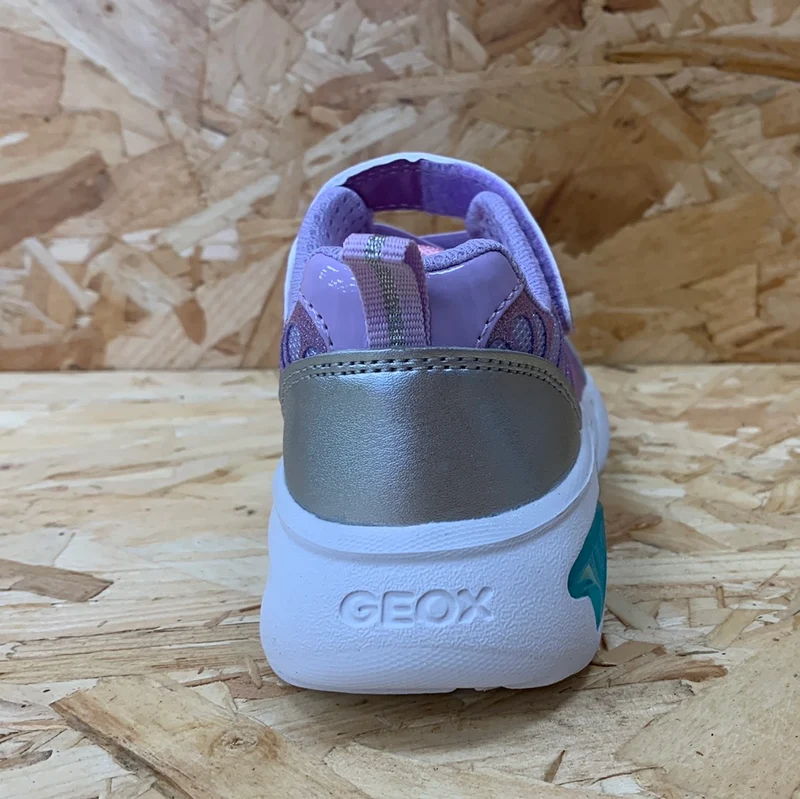 Geox Kinder Geox Lights Assister-Trainer – Silber/Flieder
