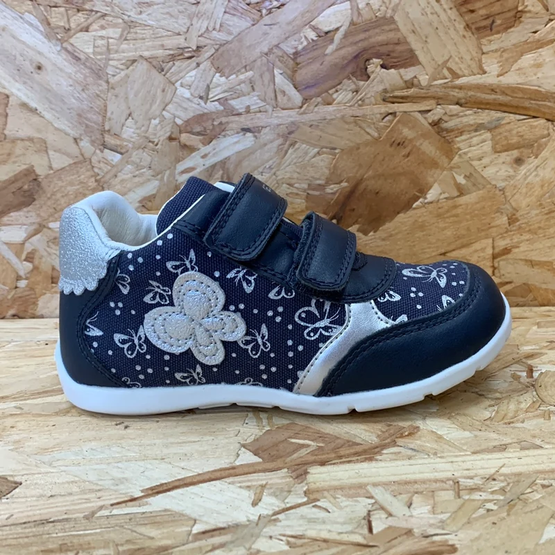 Geox Kleinkinder B Elthan GA Trainer – Marineblau/Silber