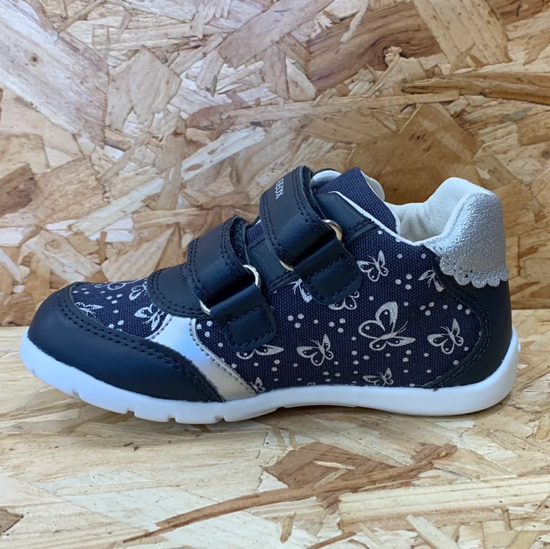 Geox Kleinkinder B Elthan GA Trainer – Marineblau/Silber