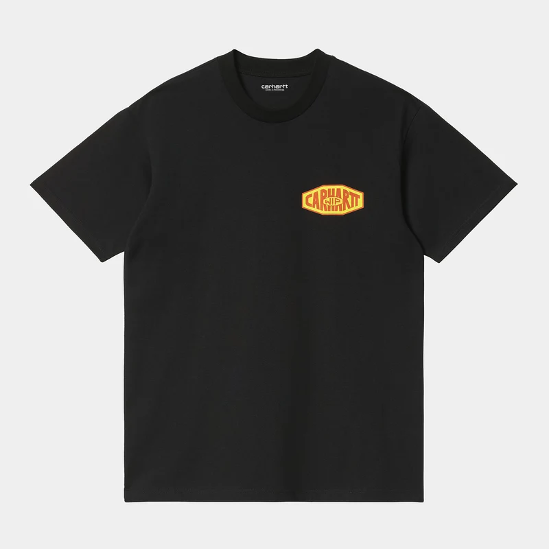 Carhartt WIP Kurzärmliges Herren-T-Shirt aus Bio-Baumwolle von New Tools – Schwarz