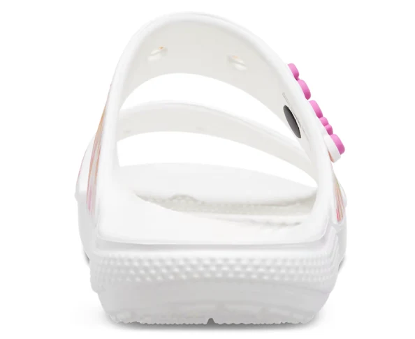 Crocs Klassische Unisex-Sandale mit Tie-Dye-Grafik – Mehrfarbig / Weiß