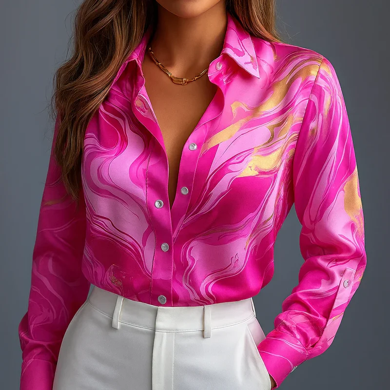 Leora | Satin Flow Hemd