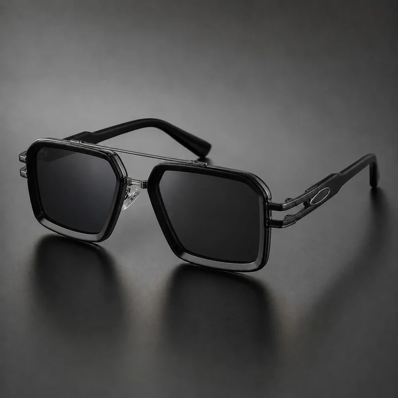 Eckige Damen-Sonnenbrille mit Doppelsteg