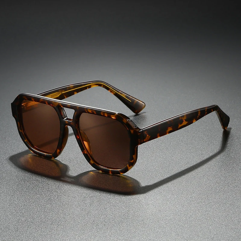 Eckige Herren-Sonnenbrille mit Doppelsteg