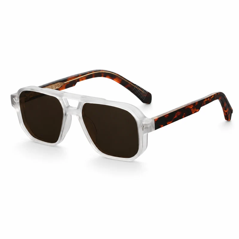 Unisex-Sonnenbrille mit Doppelsteg in quadratischer Form