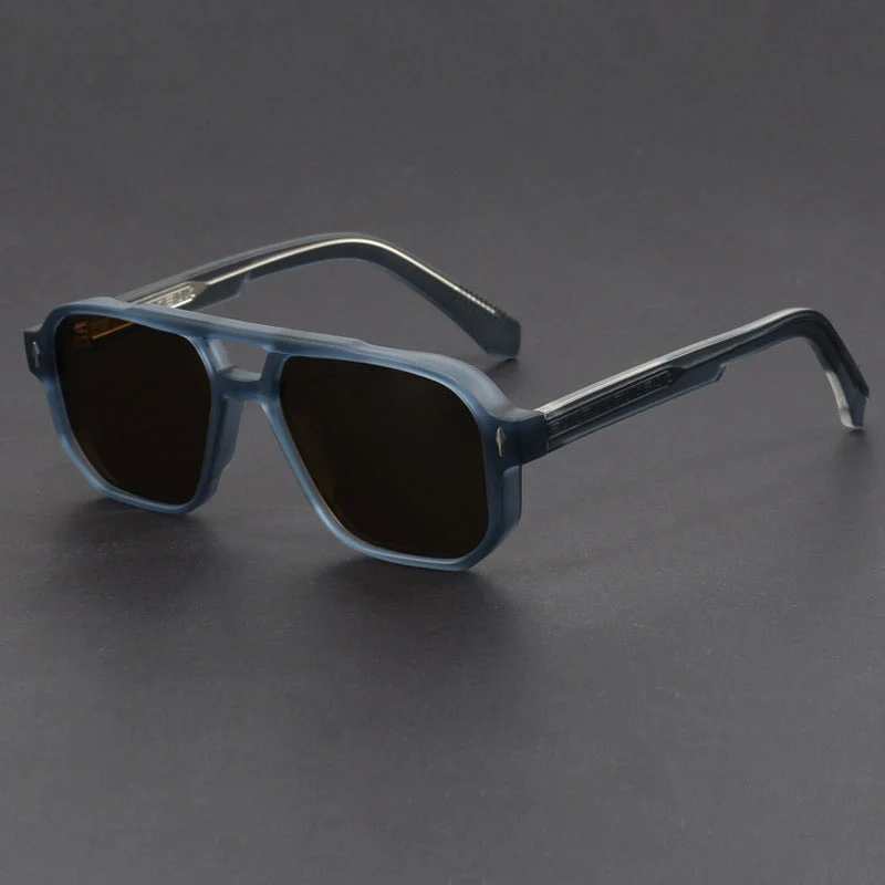 Unisex-Sonnenbrille mit Doppelsteg in quadratischer Form