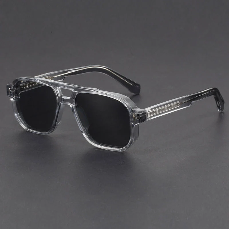 Unisex-Sonnenbrille mit Doppelsteg in quadratischer Form