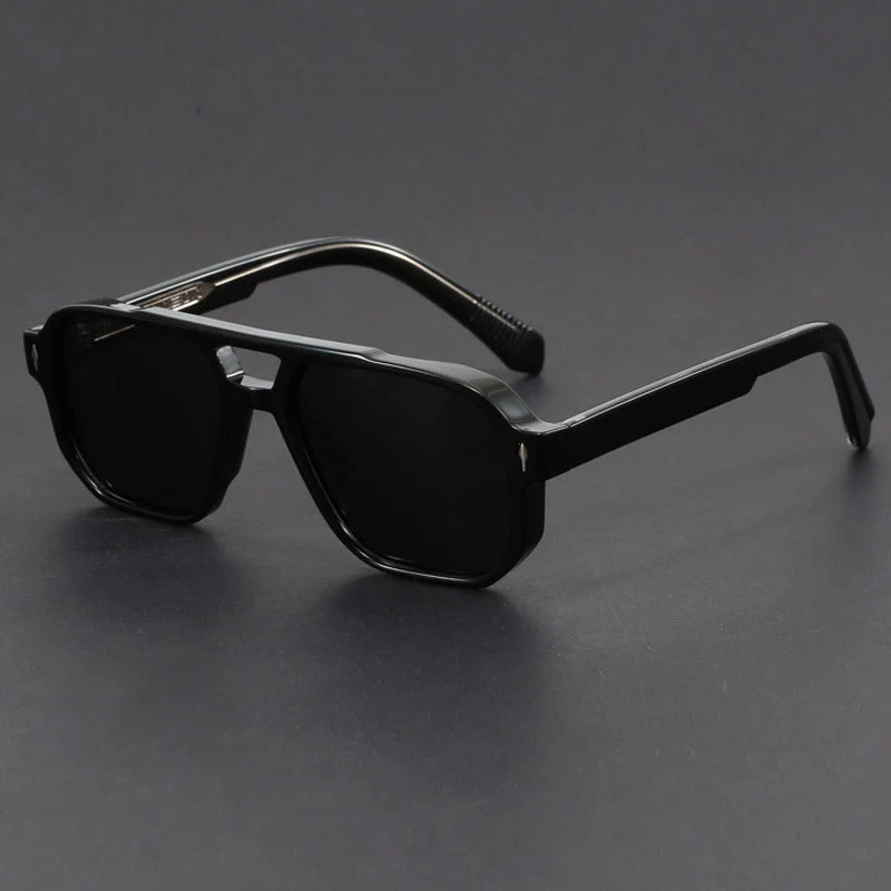 Unisex-Sonnenbrille mit Doppelsteg in quadratischer Form