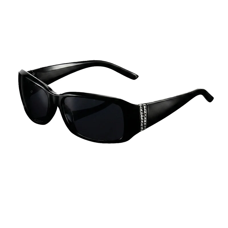 Damen Rechteckige Sonnenbrille mit Zierdetail an den Bügeln