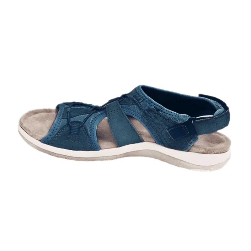 Damen-Sandalen mit offener Zehenpartie, Bungee-Kordelzug und Fersenriemen