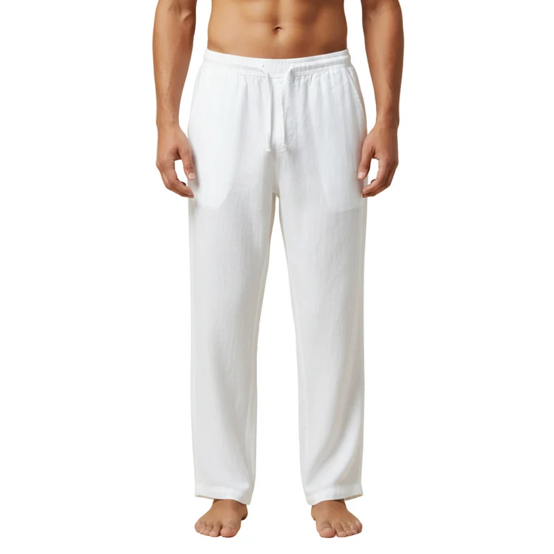 Herrenhose mit Kordelzug und geradem Bein