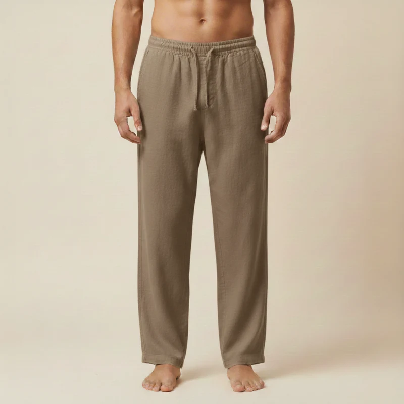 Herrenhose mit Kordelzug und geradem Bein
