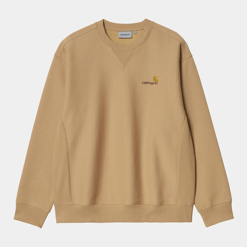 Carhartt WIP Herren American Script Sweatshirt - Dusty Hamilton Brown