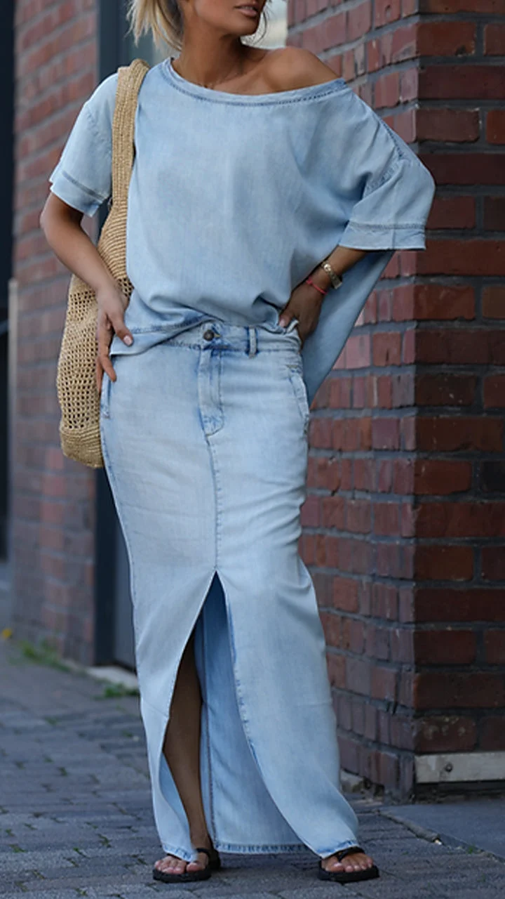 Amora | Lässiger Jeansanzug