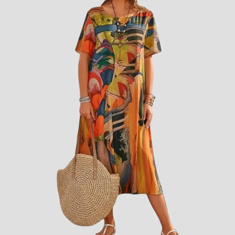 Vittoria | Locker geschnittenes Midi-Sommerkleid