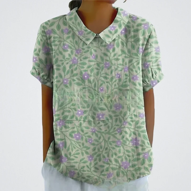 Lina | Elegante Bluse mit Blumendetail