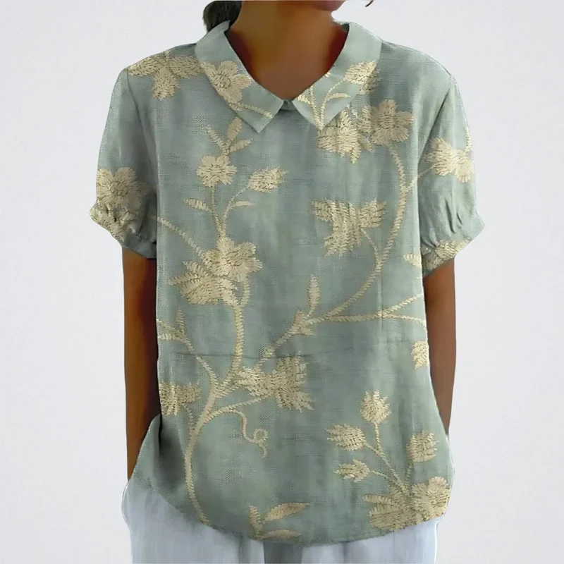 Lina | Elegante Bluse mit Blumendetail