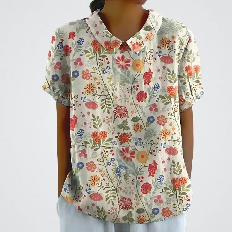 Lina | Elegante Bluse mit Blumendetail