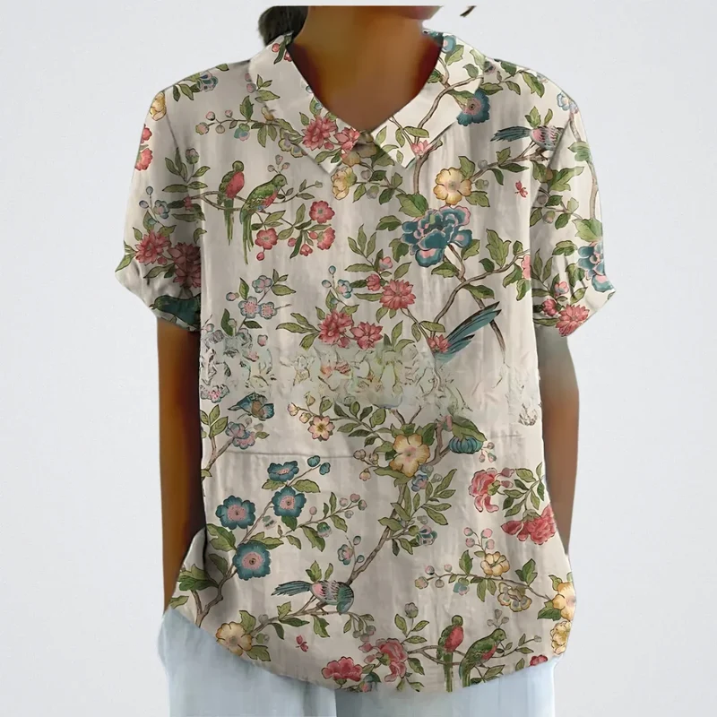 Lina | Elegante Bluse mit Blumendetail