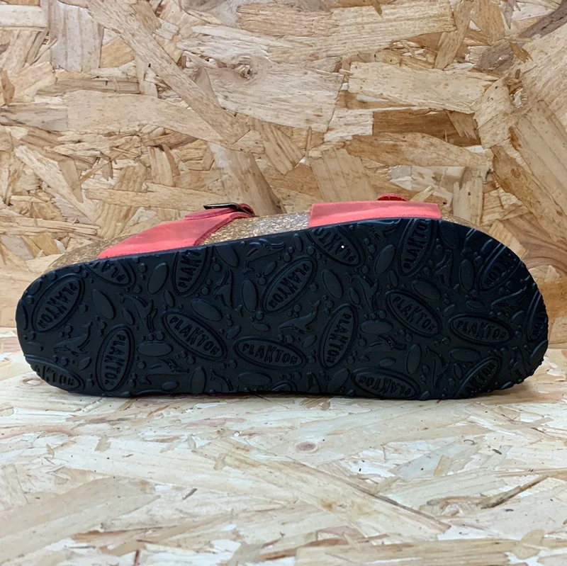 Plakton Seville Mid Apure Ledersandale für Damen – Rot