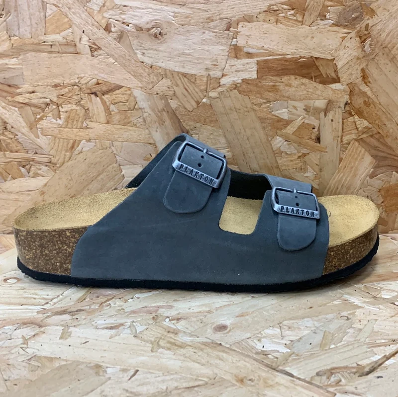 Plakton Damen-Sandale Malaga Mid aus Nubukleder – Grau