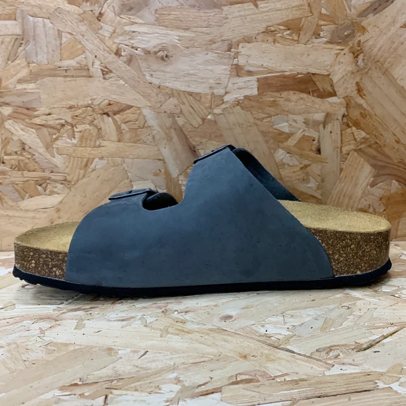 Plakton Damen-Sandale Malaga Mid aus Nubukleder – Grau