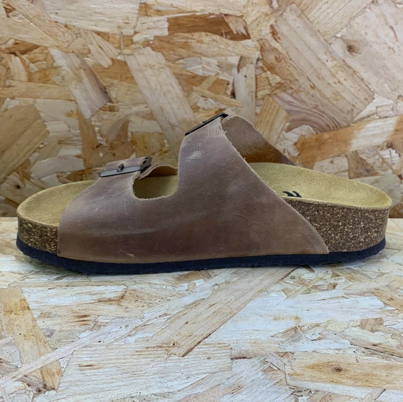 Plakton Damen Malaga Mid Apure Ledersandale – Eichenbraun
