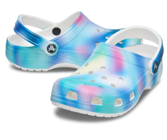 Crocs Unisex Classic Solarized Clog – Weiß / Multi