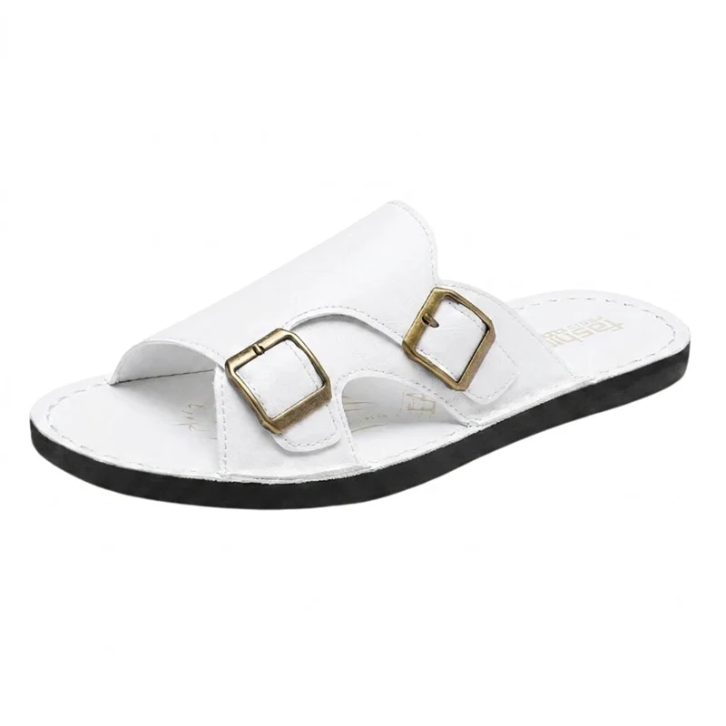 Herren Sandalen mit Doppelriemen und Schnallenverschluss
