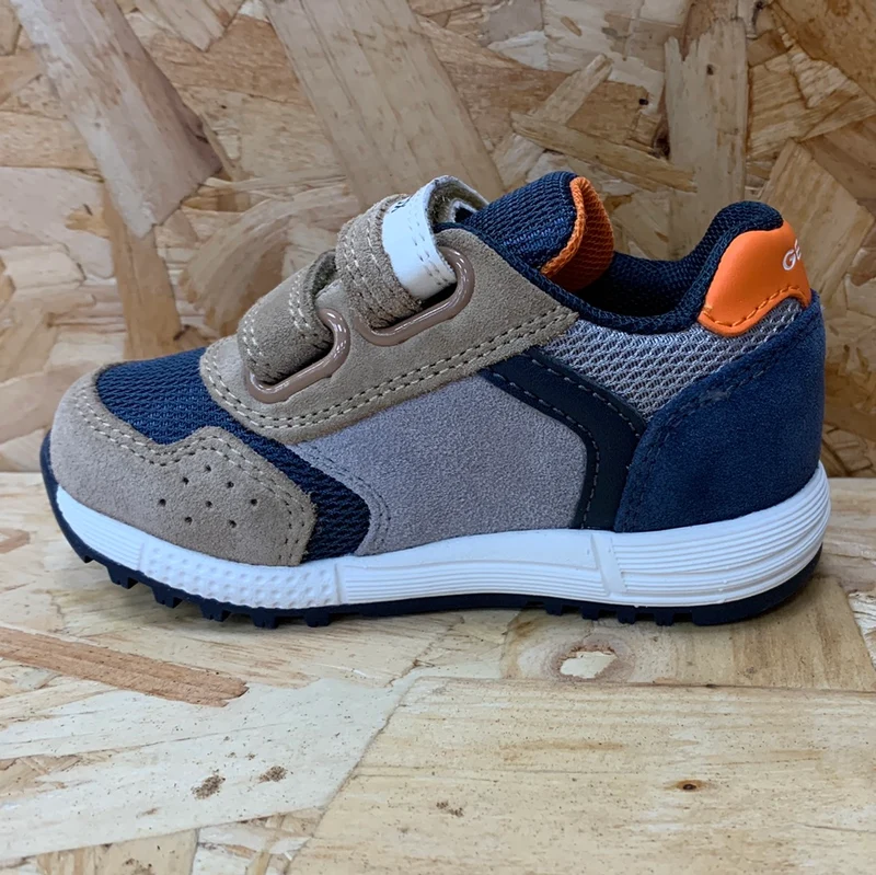 Geox Kleinkinder-B-Alben-BD-Trainer – Keks/Marineblau