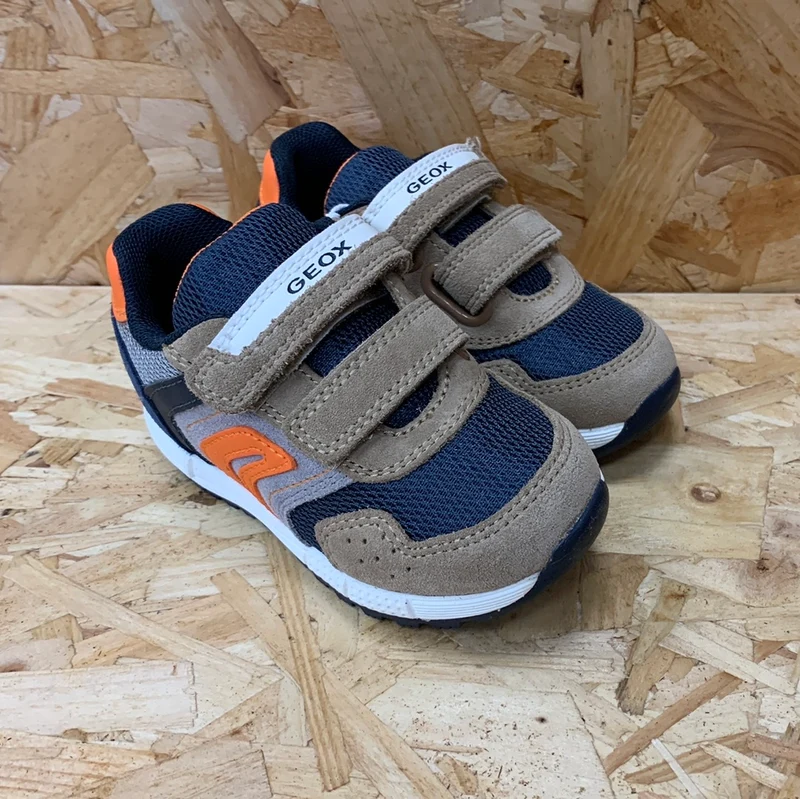 Geox Kleinkinder-B-Alben-BD-Trainer – Keks/Marineblau