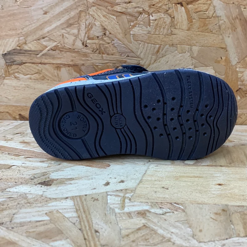 Geox B Rishon BB-Trainer für Kleinkinder – Marineblau/Orange