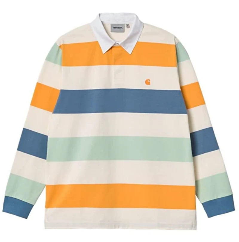 Carhartt WIP Herren-Langarm-Henwich-Rugby-Oberteil – Wachs