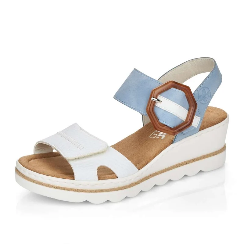Rieker Damenmode-Sandale – Blau