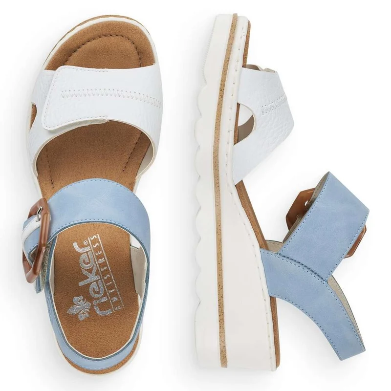 Rieker Damenmode-Sandale – Blau