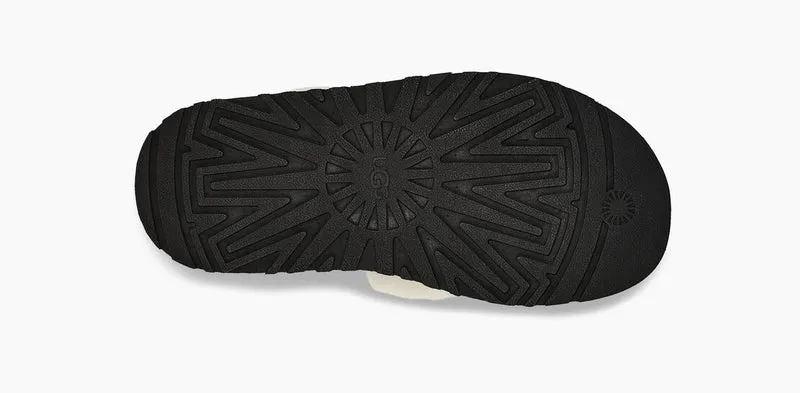UGG Damen Disco Cross Slide - Schwarz / Weiß