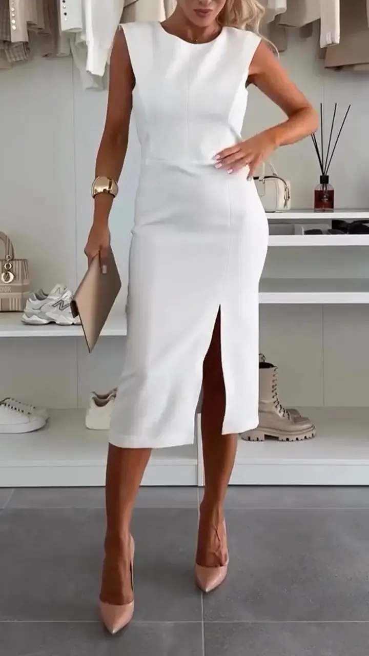 Shayne | Ärmelloses Midi-Kleid