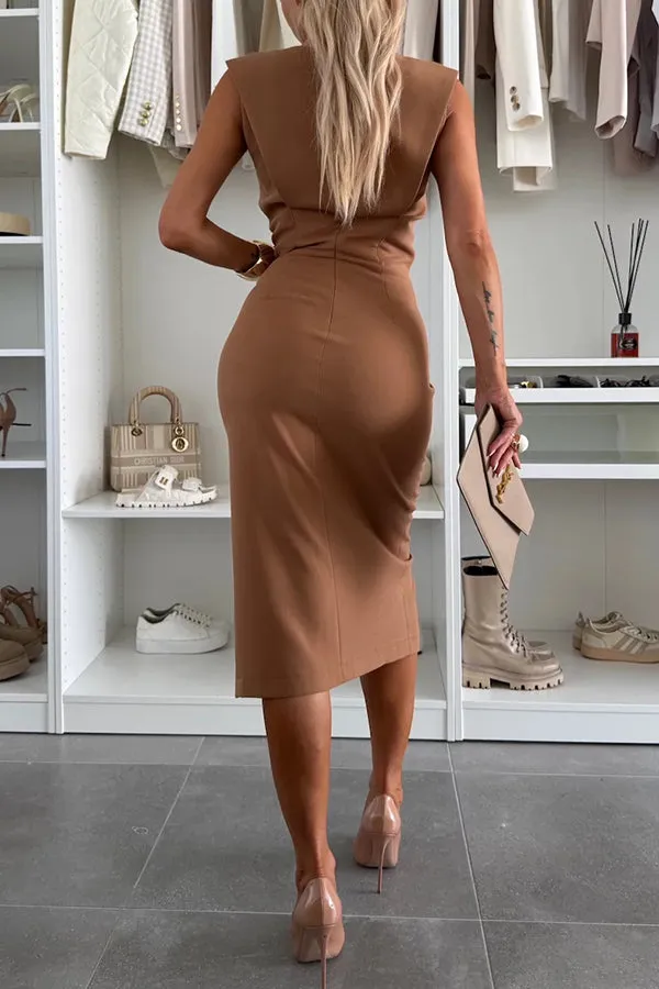 Shayne | Ärmelloses Midi-Kleid