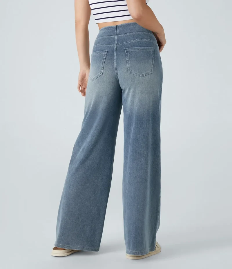 Eva | Elastische Hose mit hoher Taille