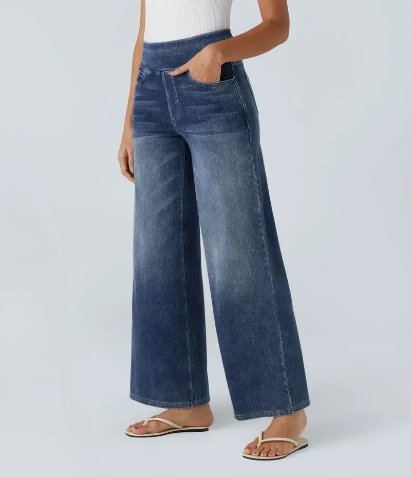 Eva | Elastische Hose mit hoher Taille