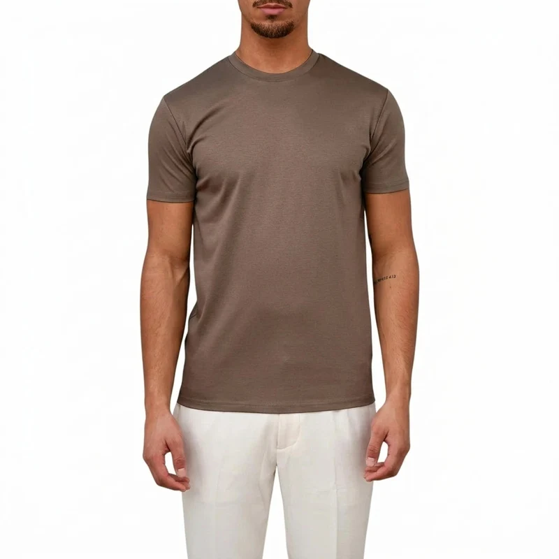Herren Kurzarm T Shirt mit Rundhalsausschnitt