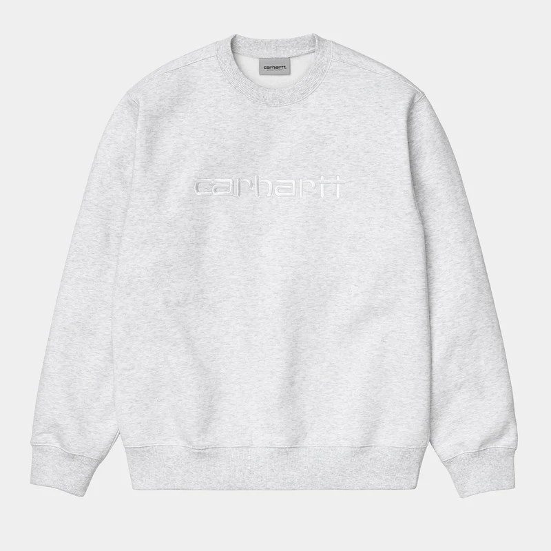 Carhartt WIP Herren Carhartt WIP Sweat-Top – Ash Heather / Weiß