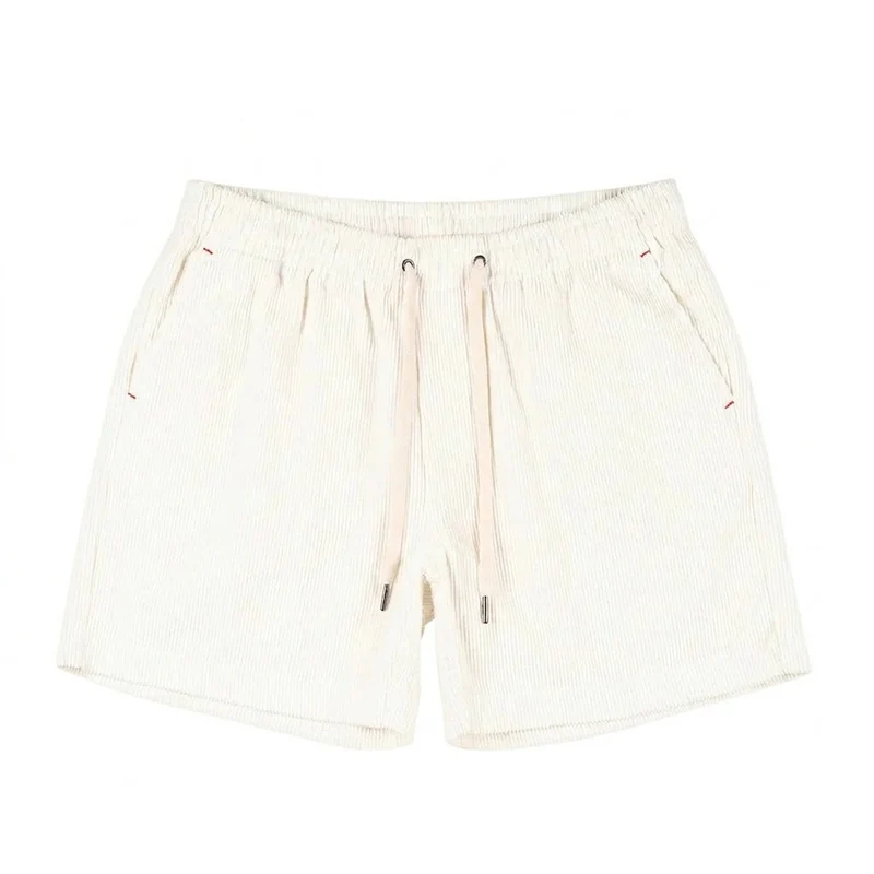 Herren Shorts mit elastischem Bund und Kordelzug und Rippenstruktur