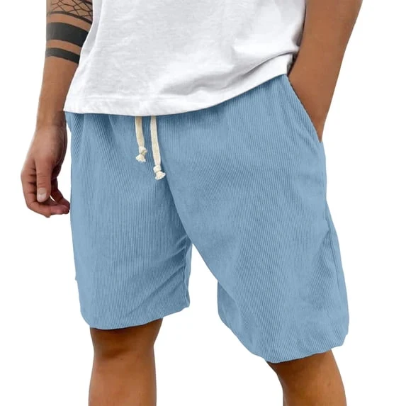 Herren Shorts mit Kordelzug und aufgenähtem Etikett