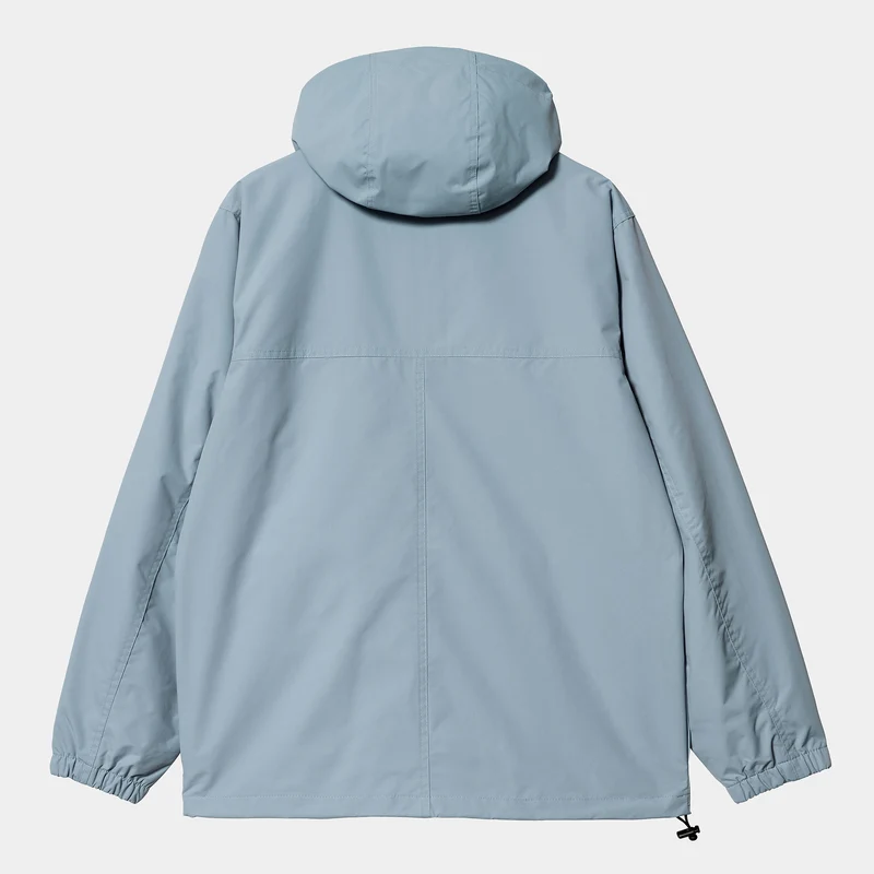 Carhartt WIP Herren-Windbreaker-Pulloverjacke – Frosted Blue / Schwarz