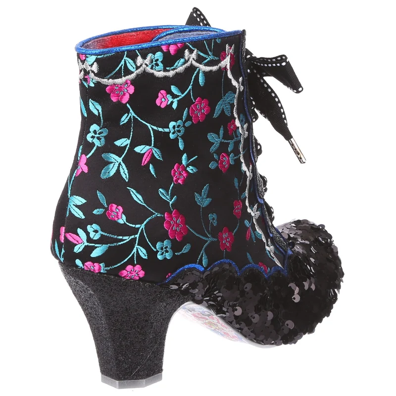 Irregular Choice Damen-Stiefelette „Chinese Whispers“ mit Absatz - Schwarz