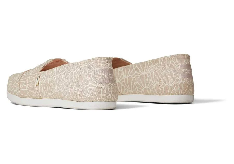 TOMS Damen Alpargata Muscheldruck – Pfingstrosenfolie